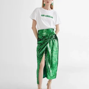Lola Casademunt Camisetas Y Tops<Camiseta city verde BLANCO-ROJO
