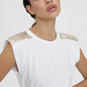 Lola Casademunt Camisetas Y Tops<Camiseta con cinturón BLANCO