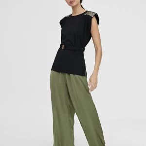 Lola Casademunt Camisetas Y Tops<Camiseta con cinturon BLANCO