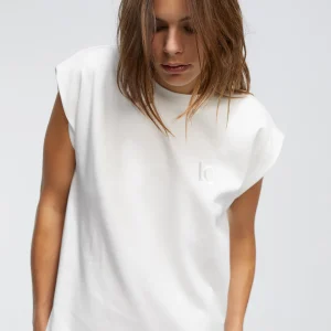 Lola Casademunt Camisetas Y Tops<Camiseta detalle bordado BLANCO