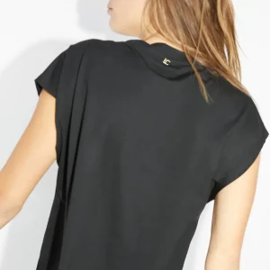 Lola Casademunt Camisetas Y Tops<Camiseta detalle hombros NEGRO