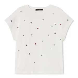 Lola Casademunt Camisetas Y Tops<Camiseta detalle joyas NEGRO