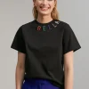 Lola Casademunt Camisetas Y Tops<Camiseta detalle pedrería BLANCO