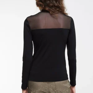 Lola Casademunt Camisetas Y Tops<Camiseta detalle transparencia NEGRO