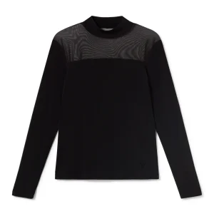 Lola Casademunt Camisetas Y Tops<Camiseta detalle transparencia NEGRO