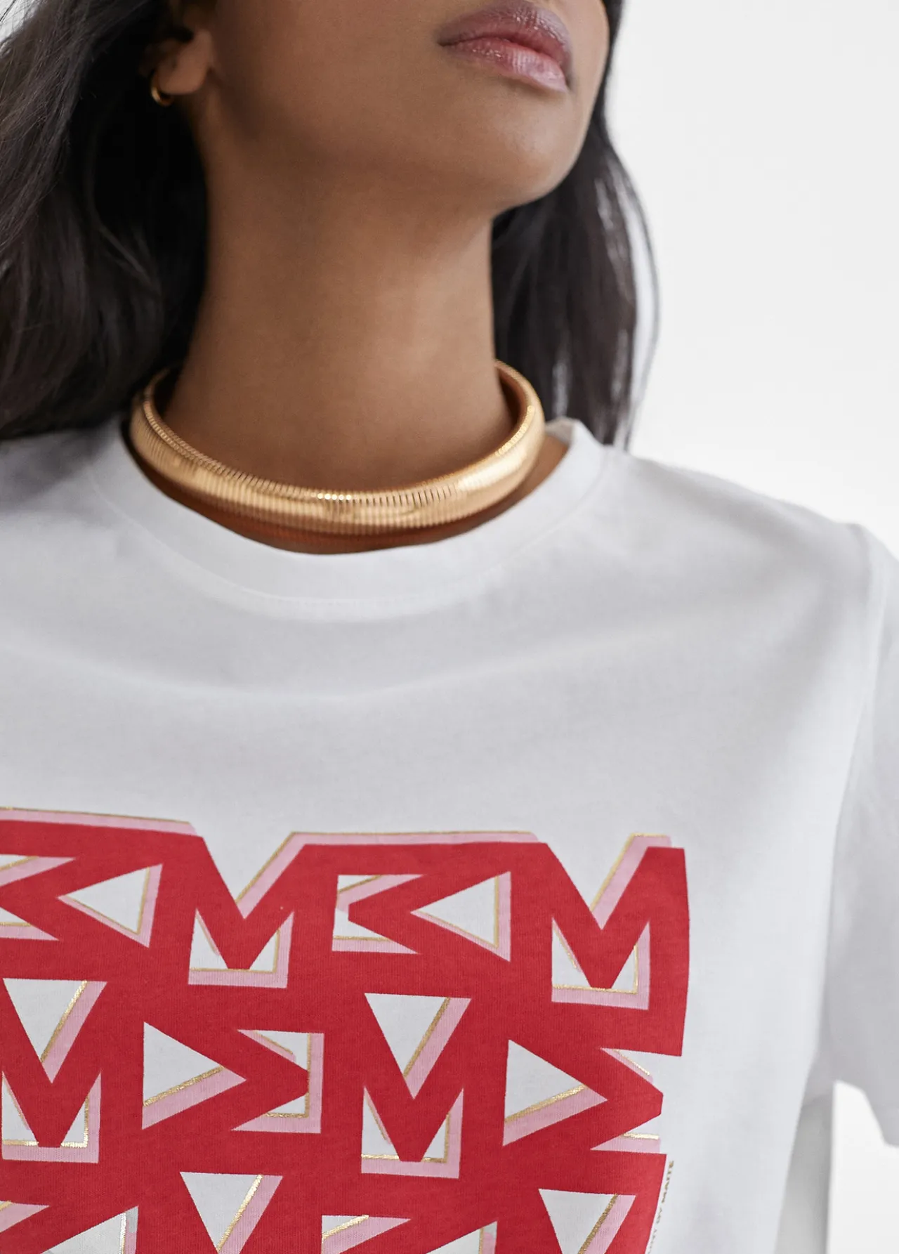 camiseta_estampado_m_2.webp Lola Casademunt Camisetas Y Tops<Camiseta estampado M BLANCO-ROJO