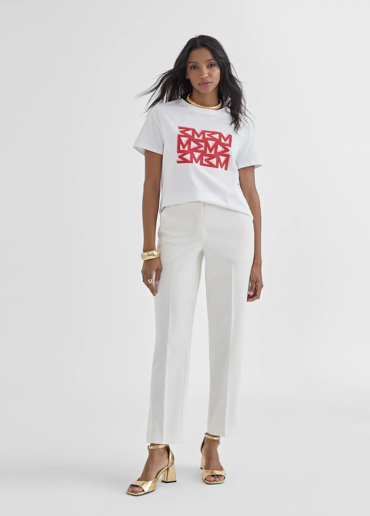 camiseta_estampado_m_3.webp Lola Casademunt Camisetas Y Tops<Camiseta estampado M BLANCO-ROJO
