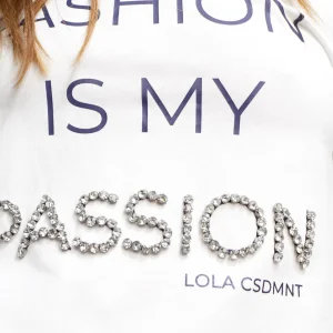 Lola Casademunt Camisetas Y Tops<Camiseta Fashion is my passion BLANCO