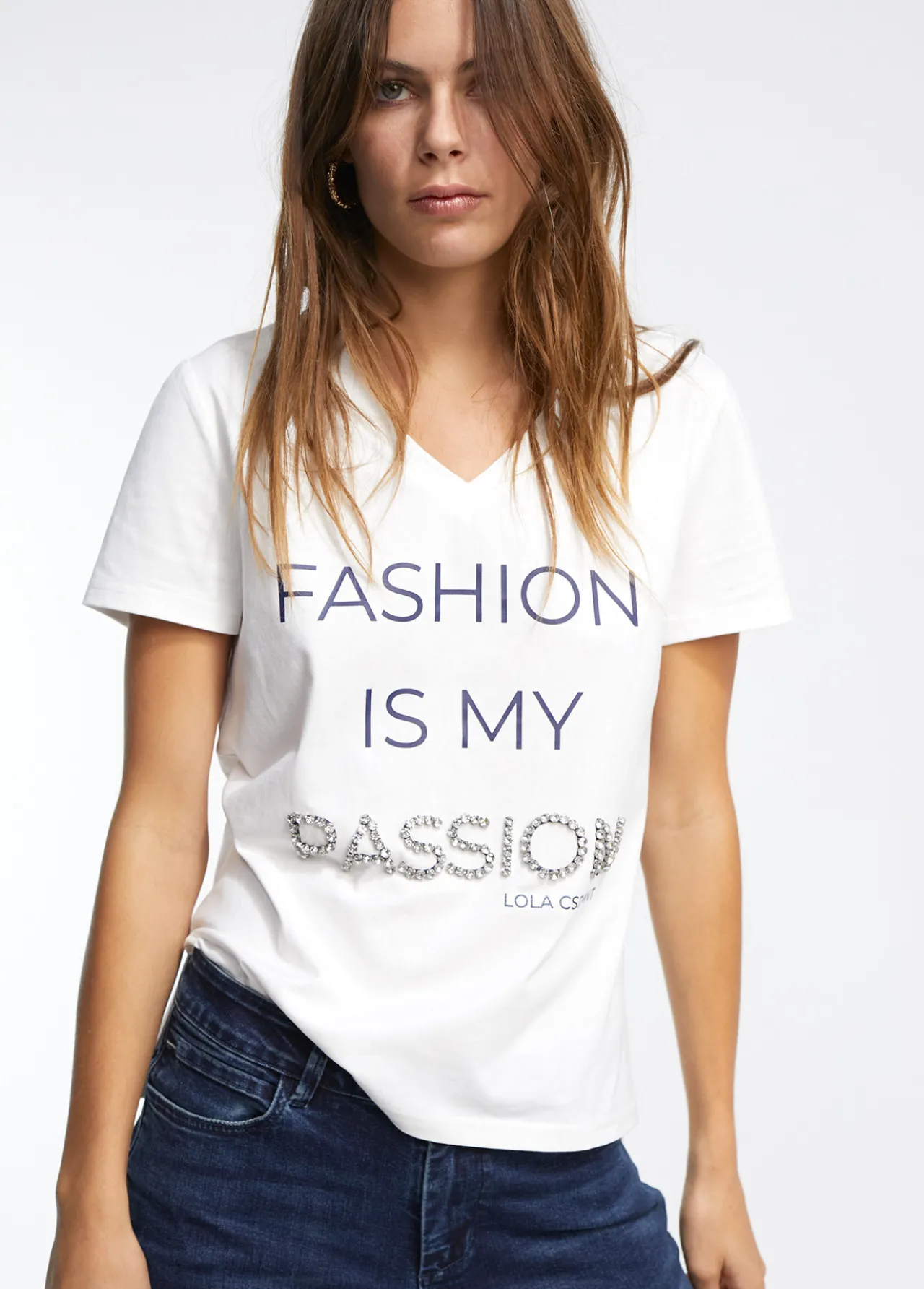 camiseta_fashion_is_my_passion_5.webp Lola Casademunt Camisetas Y Tops<Camiseta Fashion is my passion BLANCO