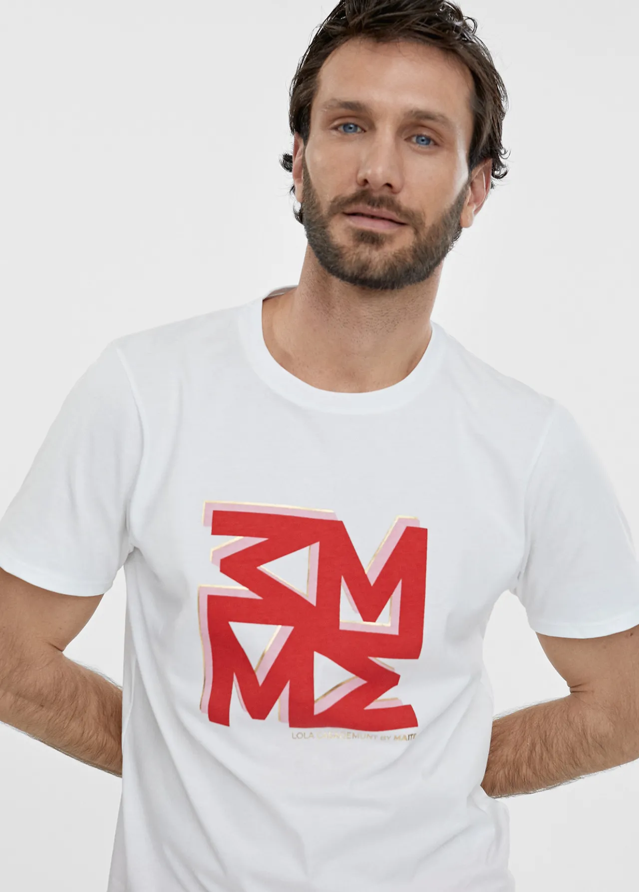 camiseta_hombre_0.webp Lola Casademunt Camisetas Y Tops | Baño<Camiseta hombre BLANCO-ROJO
