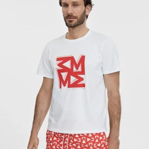 Lola Casademunt Camisetas Y Tops | Baño<Camiseta hombre BLANCO-ROJO