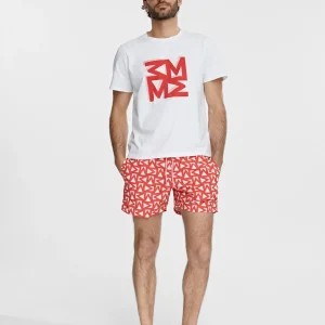 Lola Casademunt Camisetas Y Tops | Baño<Camiseta hombre BLANCO-ROJO