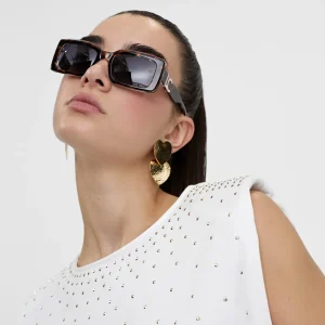Lola Casademunt Camisetas Y Tops<Camiseta hombreras strass BLANCO