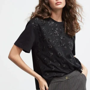 Lola Casademunt Camisetas Y Tops<Camiseta lentejuelas GRIS