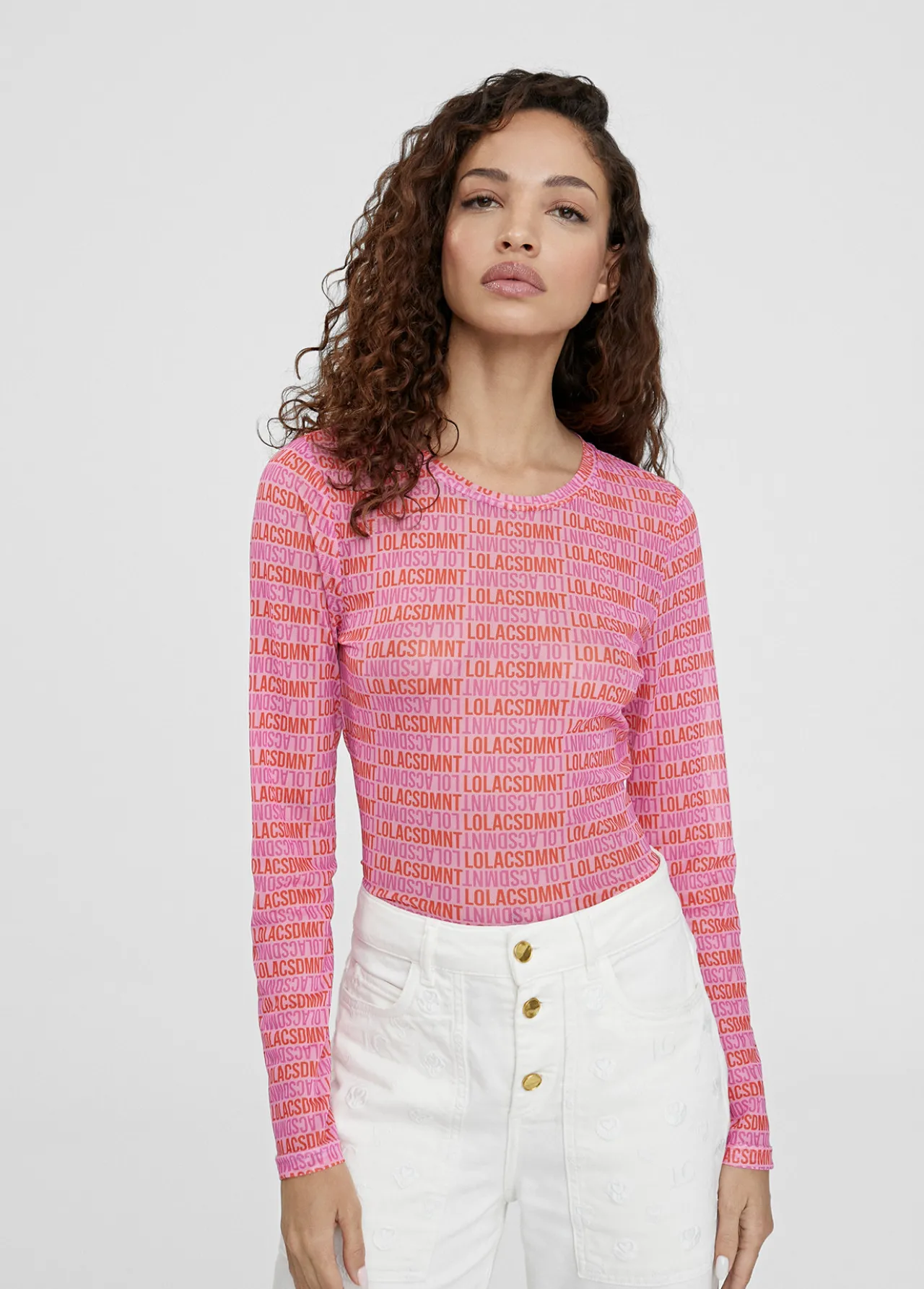 camiseta_monograma_3.webp Lola Casademunt Camisetas Y Tops<Camiseta monograma ROJO-ROSA