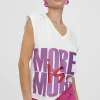Lola Casademunt Camisetas Y Tops<Camiseta more is more BLANCO-ROSA