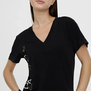 Lola Casademunt Camisetas Y Tops<Camiseta posicionado letras NEGRO