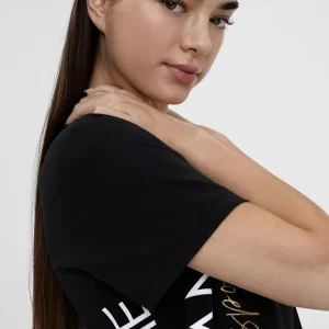 Lola Casademunt Camisetas Y Tops<Camiseta posicionado letras NEGRO