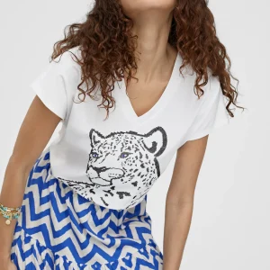 Lola Casademunt Camisetas Y Tops<Camiseta posicionado trigre BLANCO