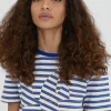 Lola Casademunt Camisetas Y Tops<Camiseta rayas posicionado LC AZUL-BLANCO