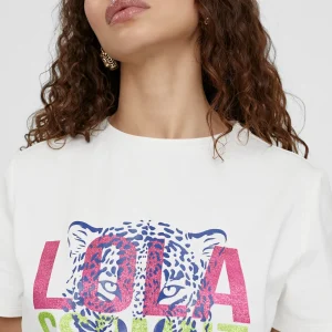 Lola Casademunt Camisetas Y Tops<Camiseta tigre BLANCO-ROSA