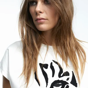 Lola Casademunt Animal Print | Camisetas Y Tops<Camiseta tigre BLANCO