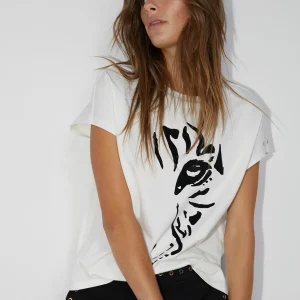 Lola Casademunt Animal Print | Camisetas Y Tops<Camiseta tigre BLANCO