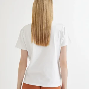 Lola Casademunt Camisetas Y Tops<Camiseta tigre bordado BLANCO-ROSA