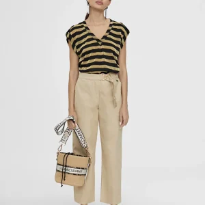 Lola Casademunt Camisetas Y Tops<Camisetea rayas lurex METAL-NEGRO