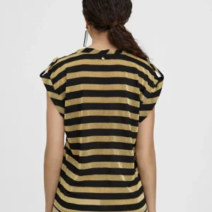 Lola Casademunt Camisetas Y Tops<Camisetea rayas lurex METAL-NEGRO