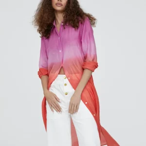 Lola Casademunt Camisas Y Blusas | Baño<Camisola larga tie dye AZULELECTRICO
