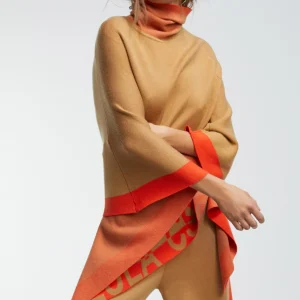 Lola Casademunt Otros Complementos | Punto<Capa de punto MARRON-NARANJA