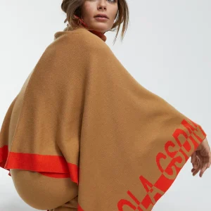 Lola Casademunt Otros Complementos | Punto<Capa de punto MARRON-NARANJA