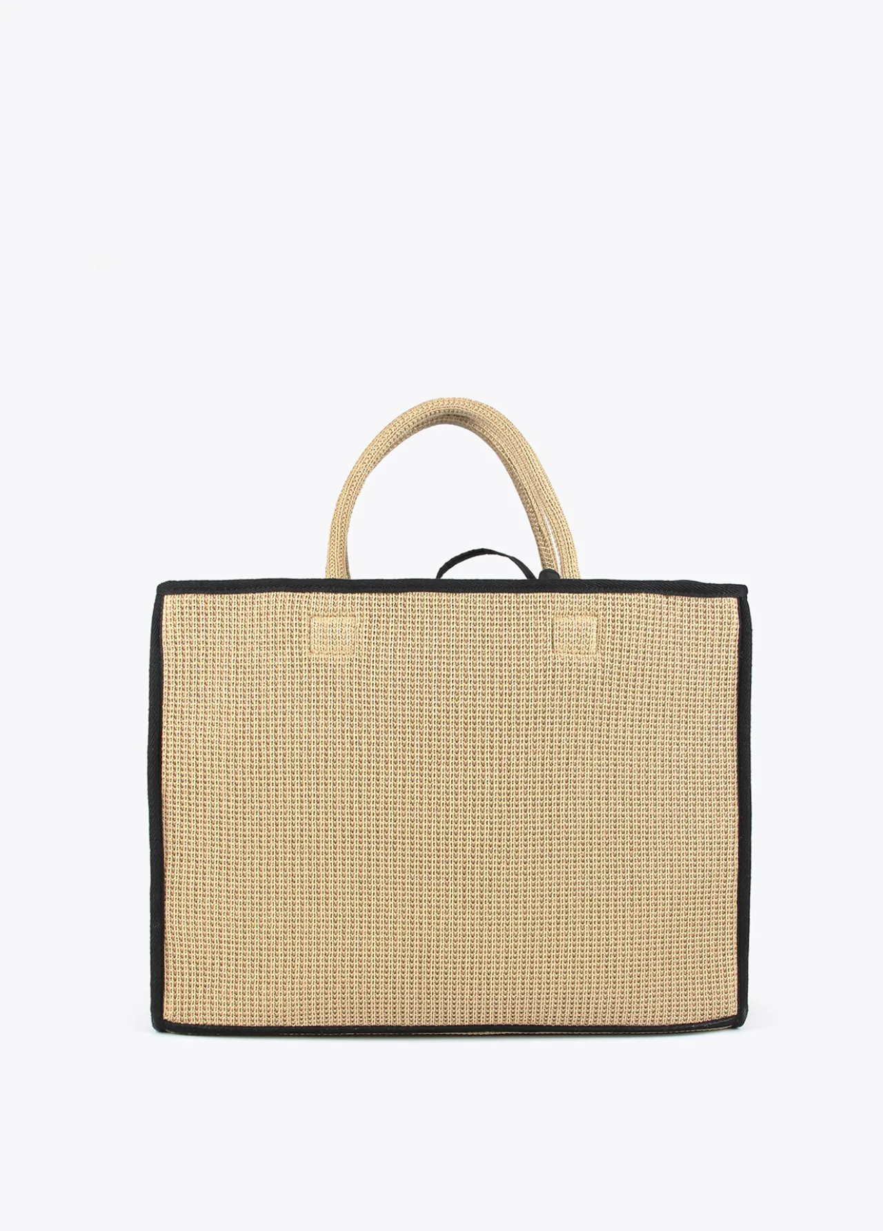 capazo_con_ribetes_a_contraste_4.webp Lola Casademunt Bolsos | Baño<Capazo con ribetes a contraste MARRON-NEGRO