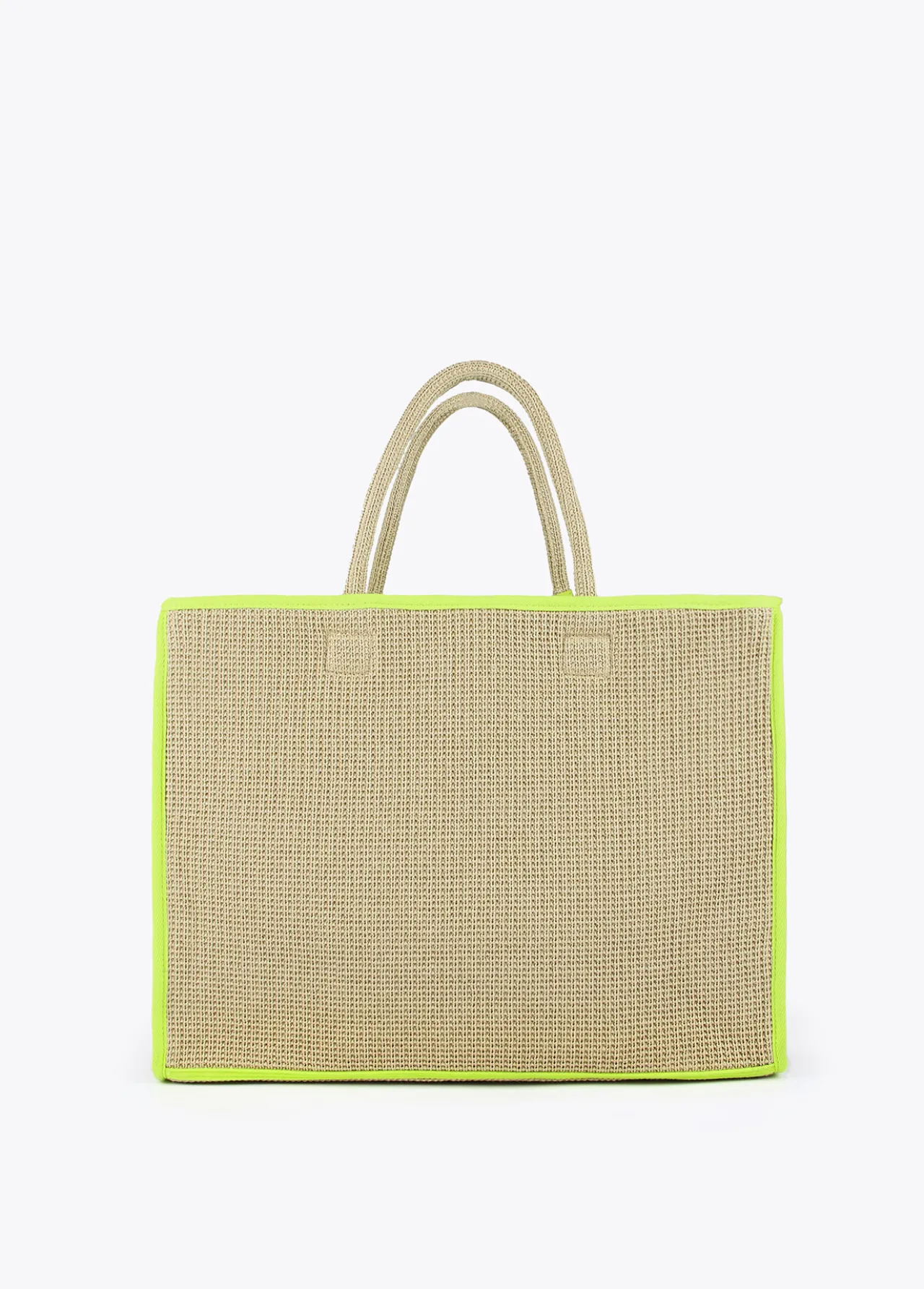 capazo_con_ribetes_color_fluor_4.webp Lola Casademunt Bolsos | Baño<Capazo con ribetes color fluor MARRON-NEGRO