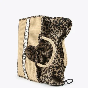 Lola Casademunt Bolsos | Baño<Capazo detalles animal print MARRON-NEGRO
