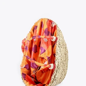 Lola Casademunt Bolsos | Baño<Capazo tipo cesta bicolor BEIG