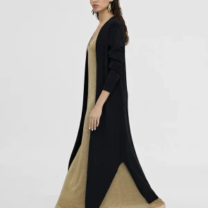 Lola Casademunt Chaquetas Y Gabardinas | Punto<Cardigan largo de punto NEGRO