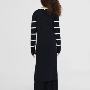 Lola Casademunt Chaquetas Y Gabardinas | Punto<Cardigan punto de rayas NEGRO-CRUDO