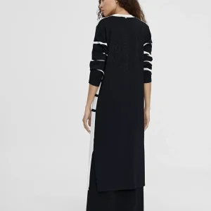 Lola Casademunt Chaquetas Y Gabardinas | Punto<Cardigan punto de rayas NEGRO-CRUDO