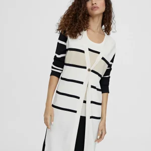 Lola Casademunt Chaquetas Y Gabardinas | Punto<Cardigan punto de rayas NEGRO-CRUDO