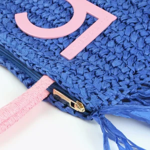 Lola Casademunt Bolsos | Baño<Cesto con logo a contraste AZULELECTRICO