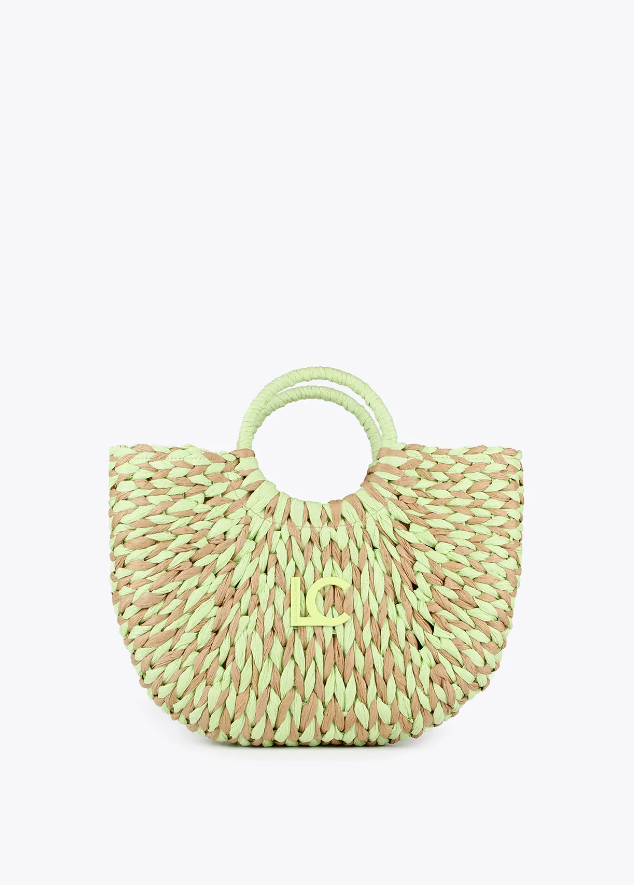 cesto_efecto_rfia_0.webp Lola Casademunt Bolsos | Baño<Cesto efecto ráfia MARRON-NEGRO
