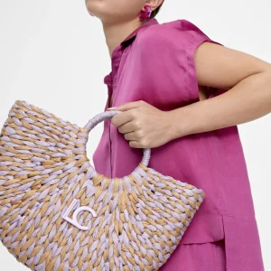 Lola Casademunt Bolsos | Baño<Cesto efecto ráfia MARRON-NEGRO