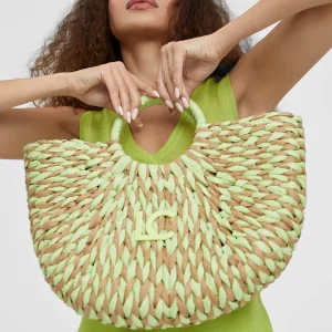 Lola Casademunt Bolsos | Baño<Cesto efecto ráfia MARRON-NEGRO