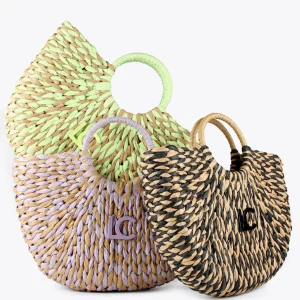 Lola Casademunt Bolsos | Baño<Cesto efecto ráfia MARRON-NEGRO