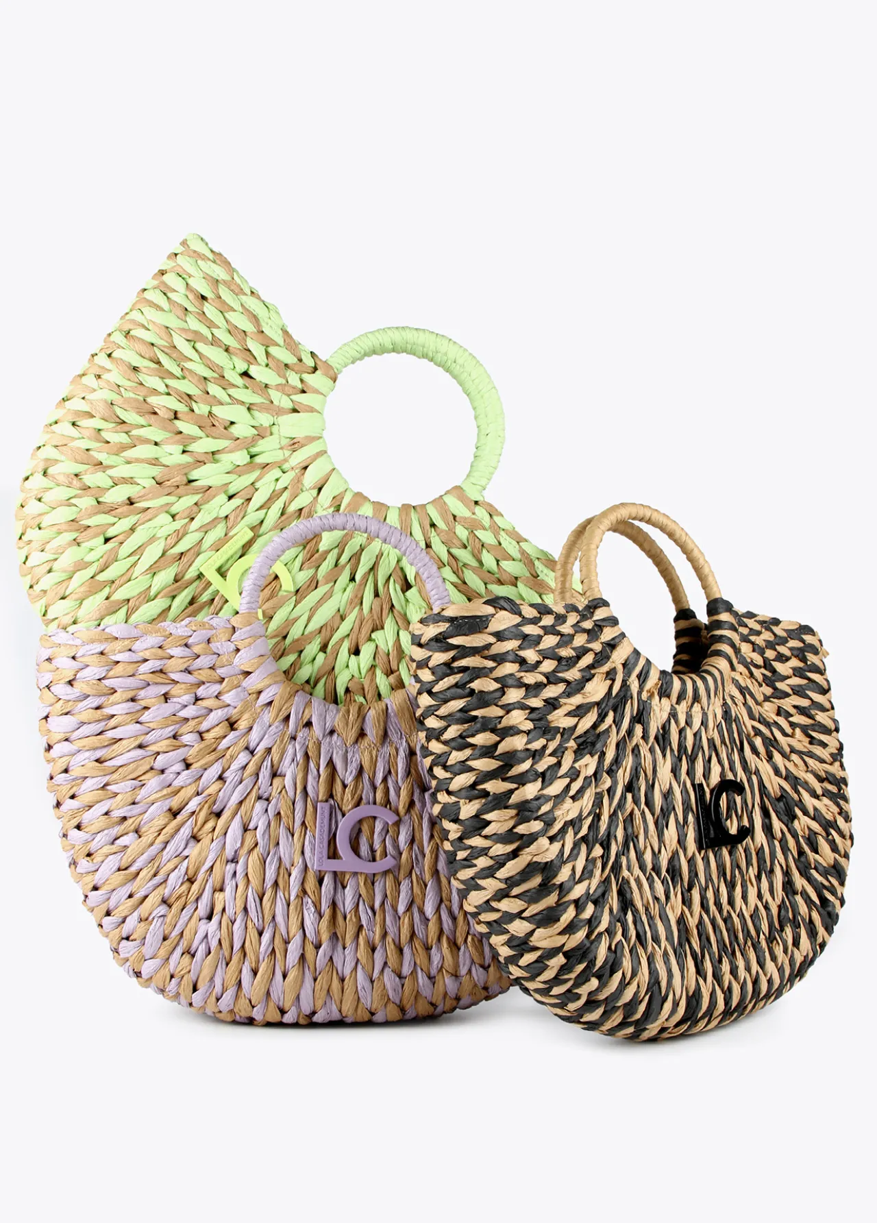 cesto_efecto_rfia_2.webp Lola Casademunt Bolsos | Baño<Cesto efecto ráfia MARRON-NEGRO