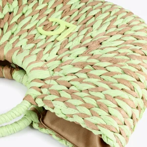 Lola Casademunt Bolsos | Baño<Cesto efecto ráfia MARRON-NEGRO