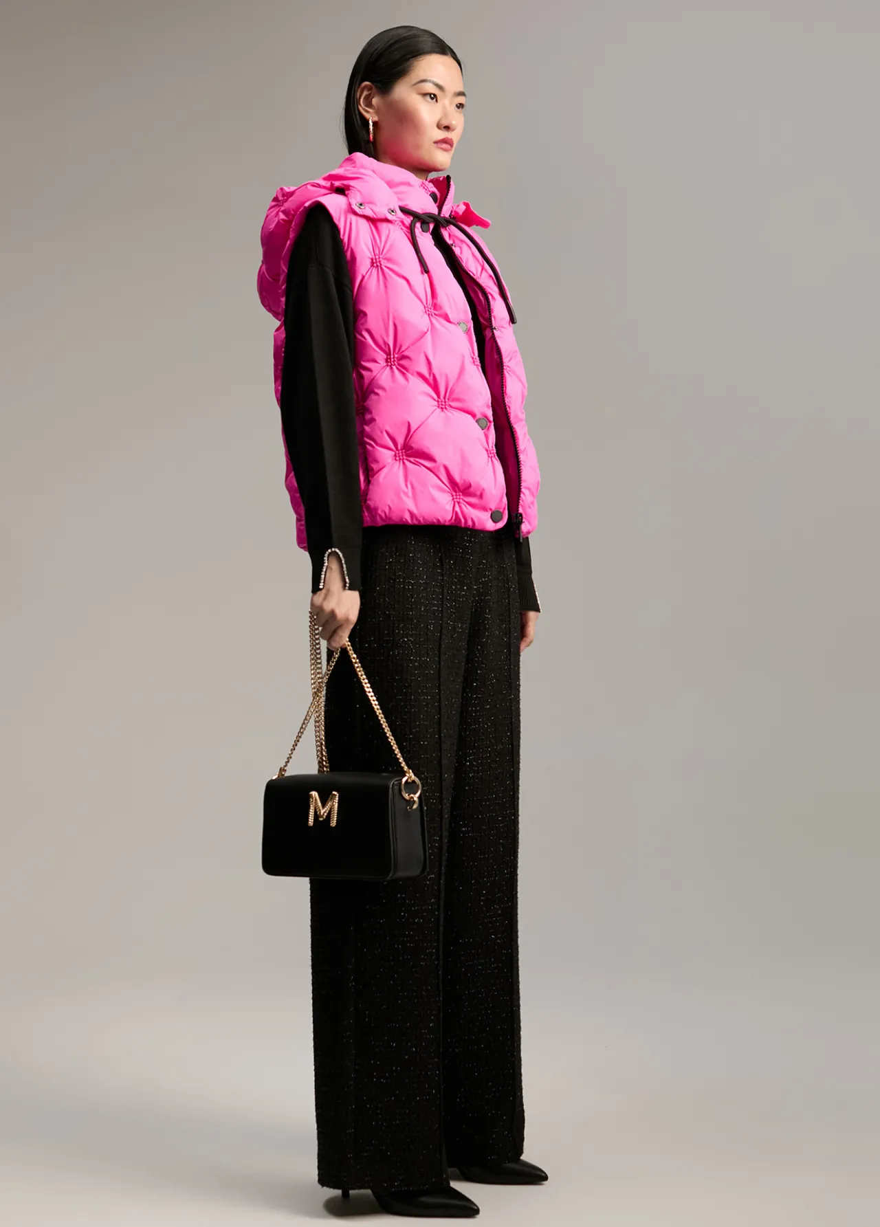 chaleco_acolchado_animal_print_1.webp Lola Casademunt Chalecos<Chaleco acolchado animal print FUCSIA