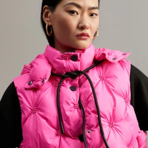 Lola Casademunt Chalecos<Chaleco acolchado animal print FUCSIA